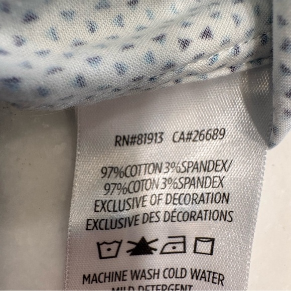 Robert Graham Shirt Mens Sz XL Blue & White Tiny Check Tailored Fit Flip Cuff - Picture 12 of 12